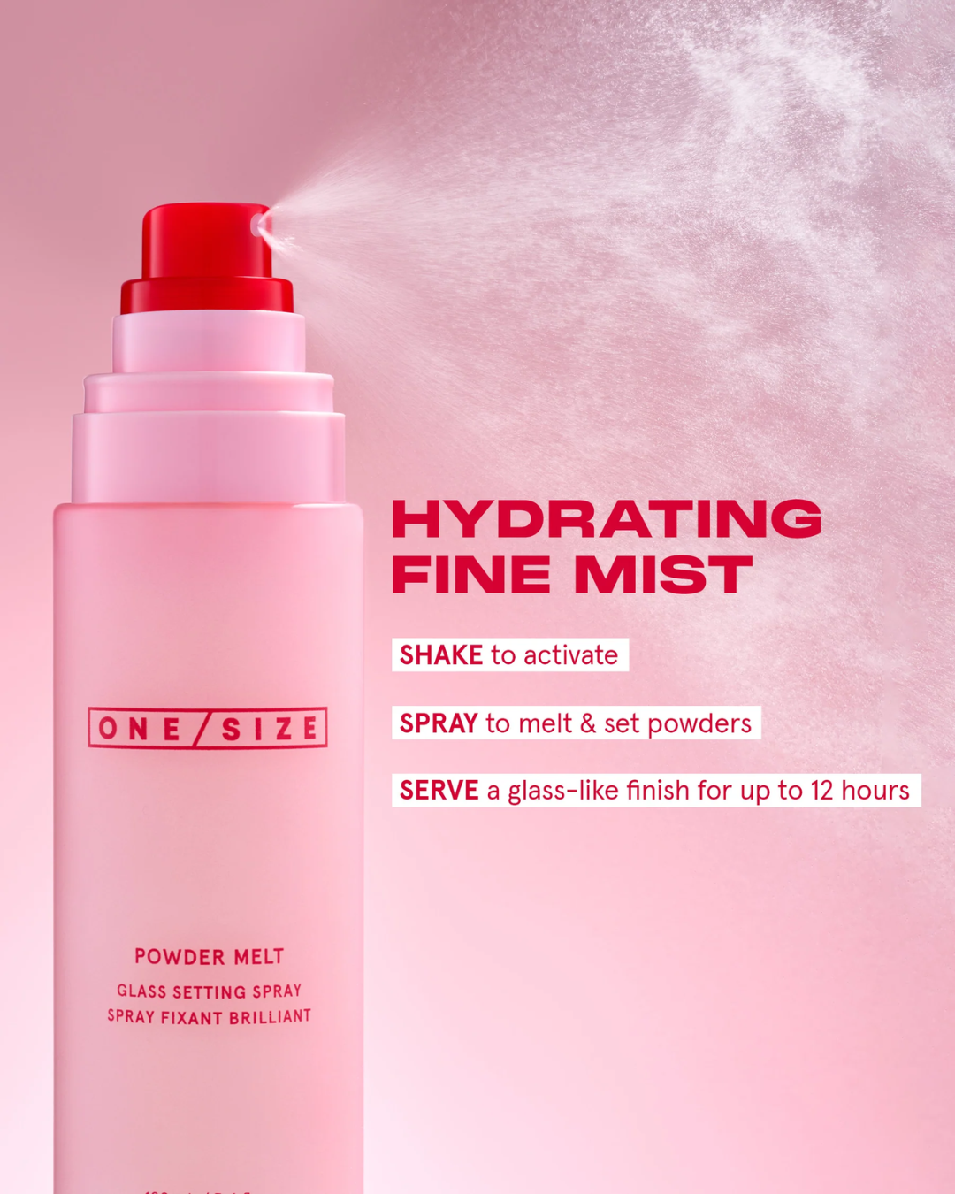 One/Size Powder Melt Glass Setting Spray