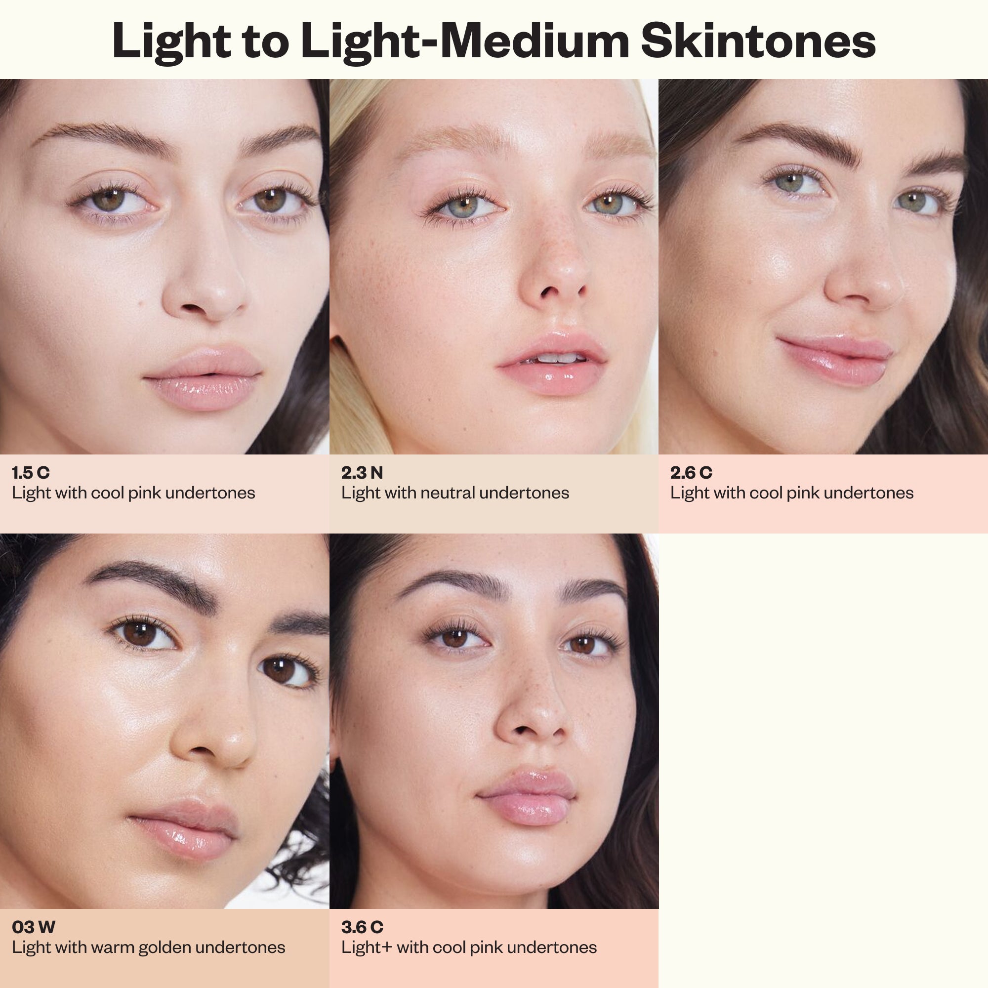 Kleurenkaart van Kosas Revealer Super Creamy + Brightening Concealer
