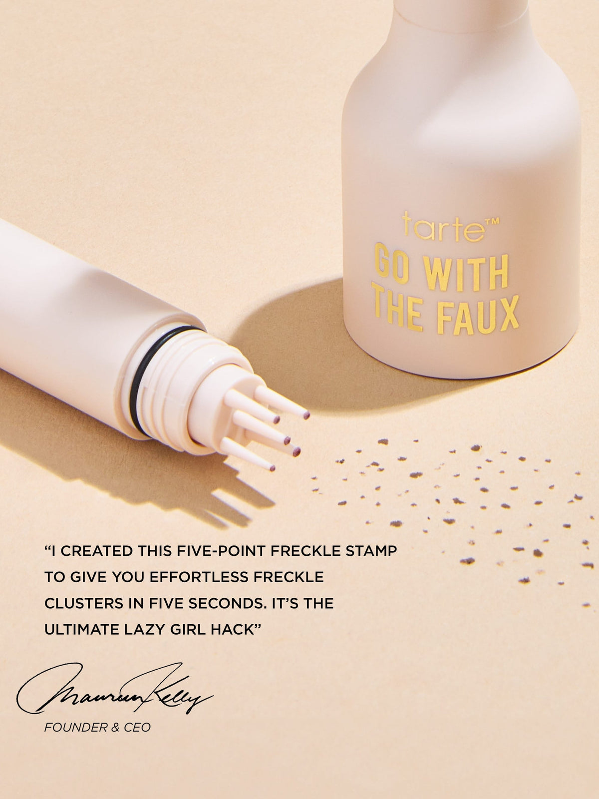 tarte go with the faux Freckle Stamp
