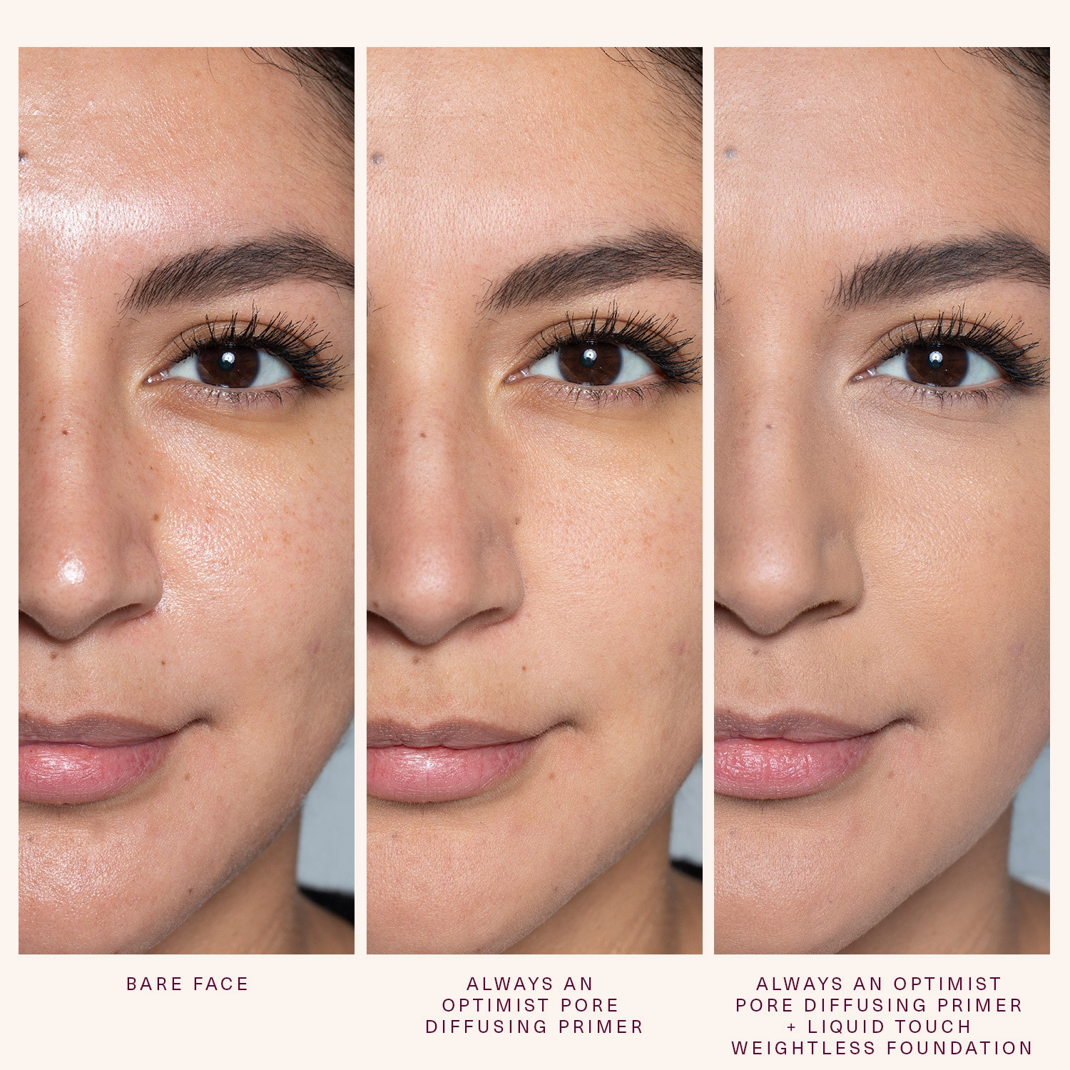 Rare Beauty Always an Optimist Pore Diffusing Primer aangebracht